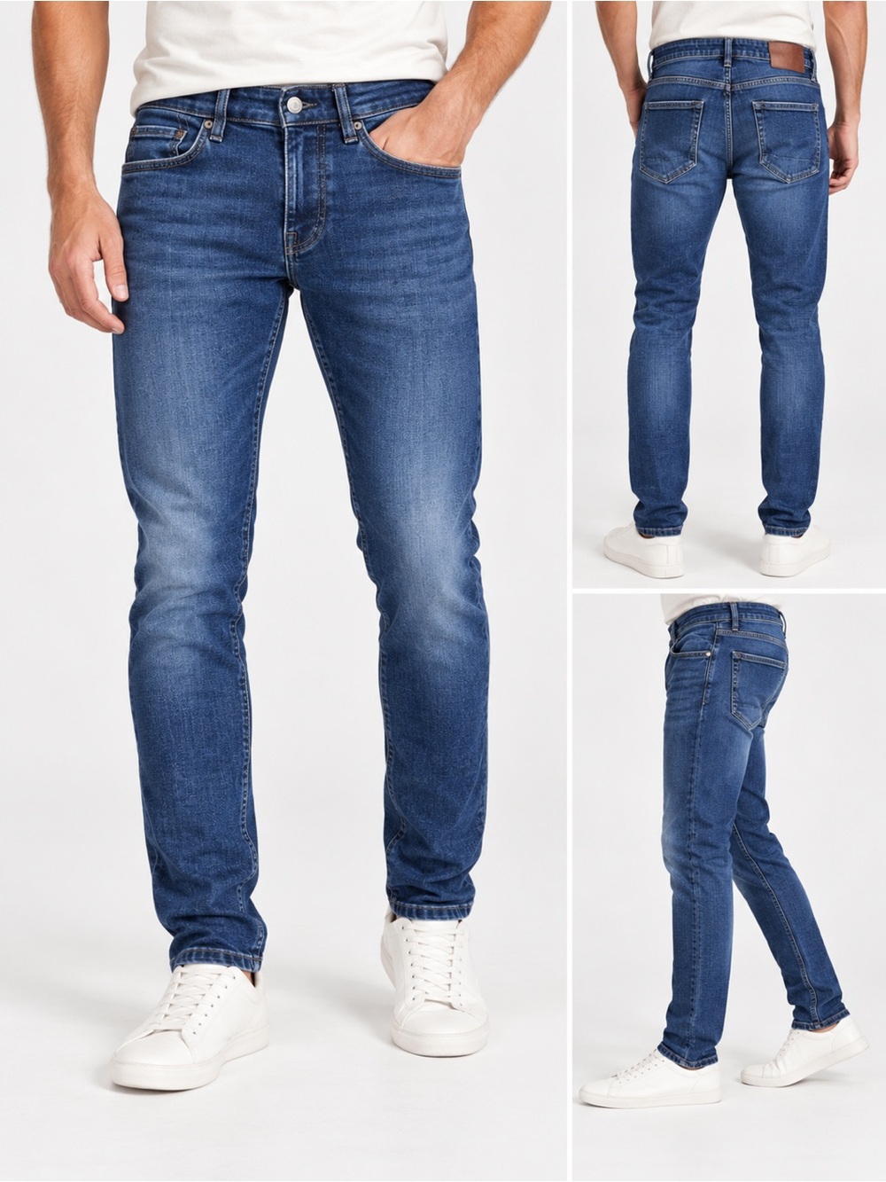 AllSaints Men’s Cigarette Jeans Size 28 Blue Slim Skinny Stretch Denim